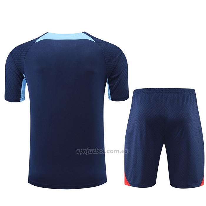 Chandal del Barcelona Manga Corta 2022-2023 Azul - Pantalon Corto
